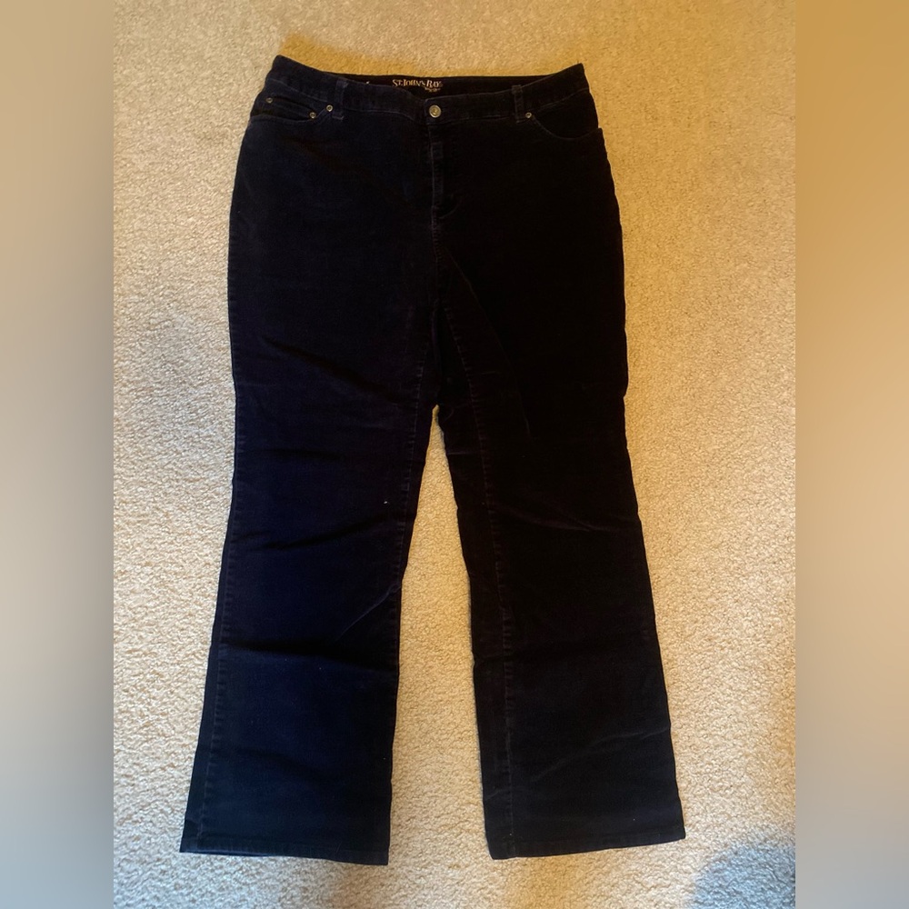 Bottom Bundle - Corduroy Flared Pants in Dark Navy & Brown Pants